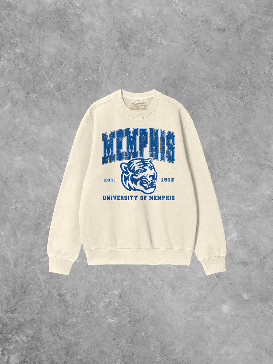 Underground Original Design: University of Memphis Tigers Boxy Cotton Sweatshirt
