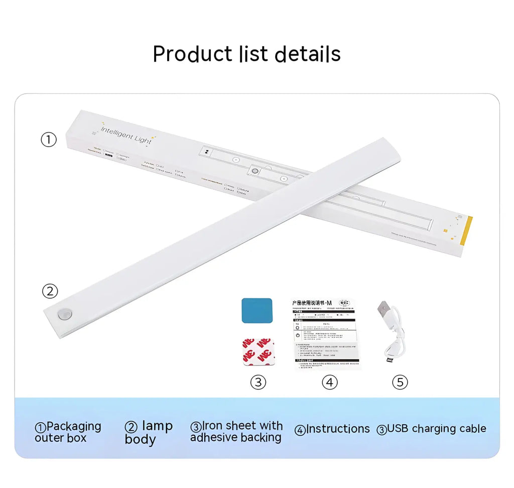 USB Rechargeable LED Night Light With Motion Sensor