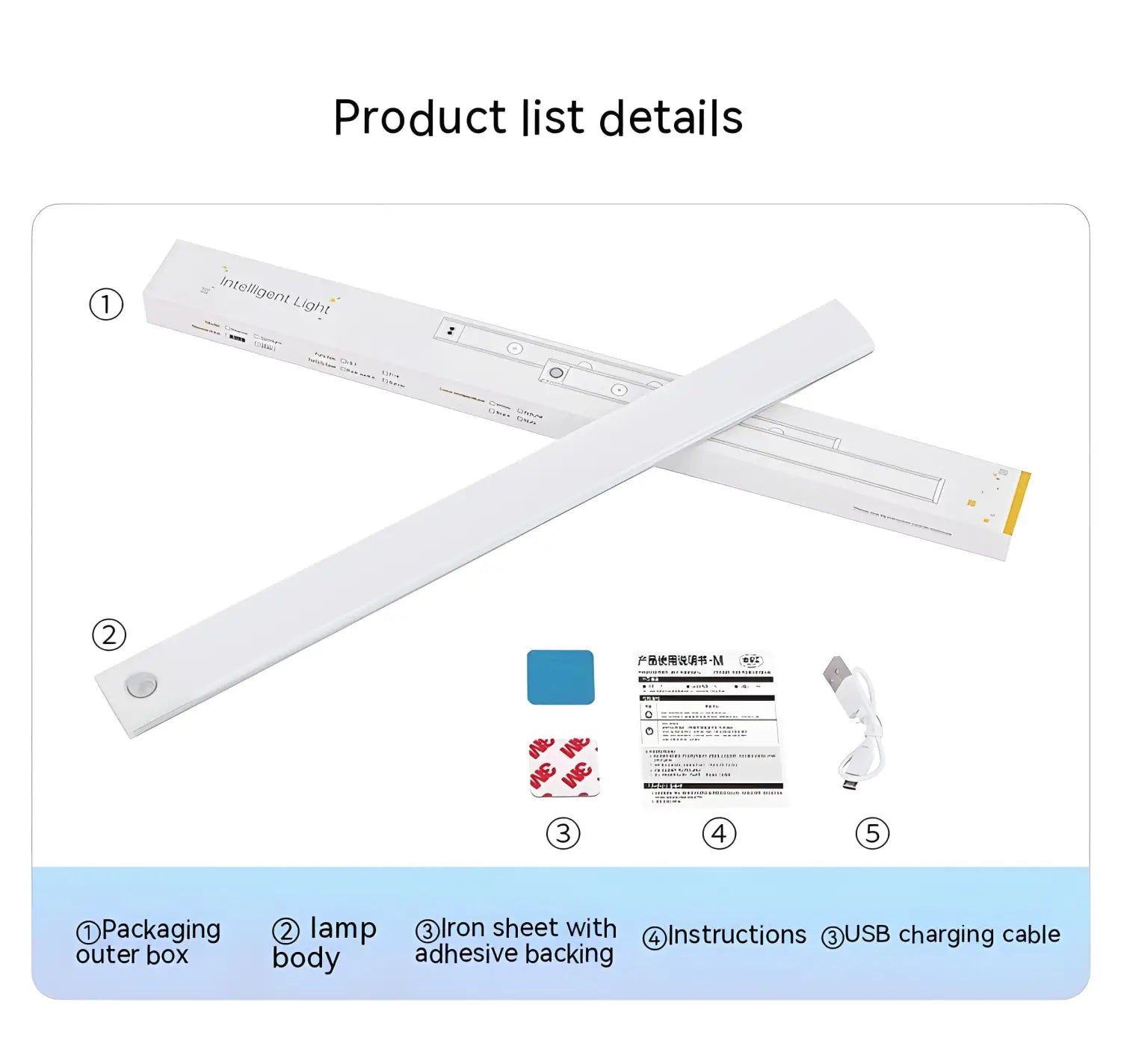 USB Rechargeable LED Night Light With Motion Sensor