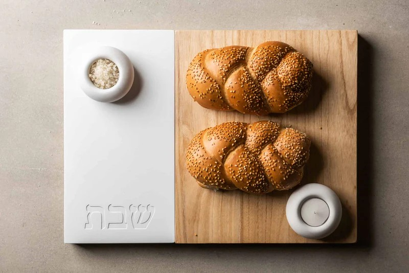 Concrete Shabbat Candlestick – Clean Series