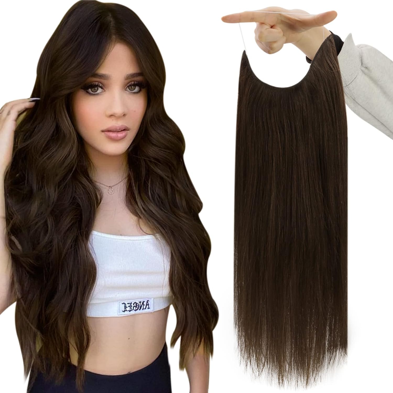 VIP BandX Halo Silky Straight 24" with Clip Hair Extension - Choose Color