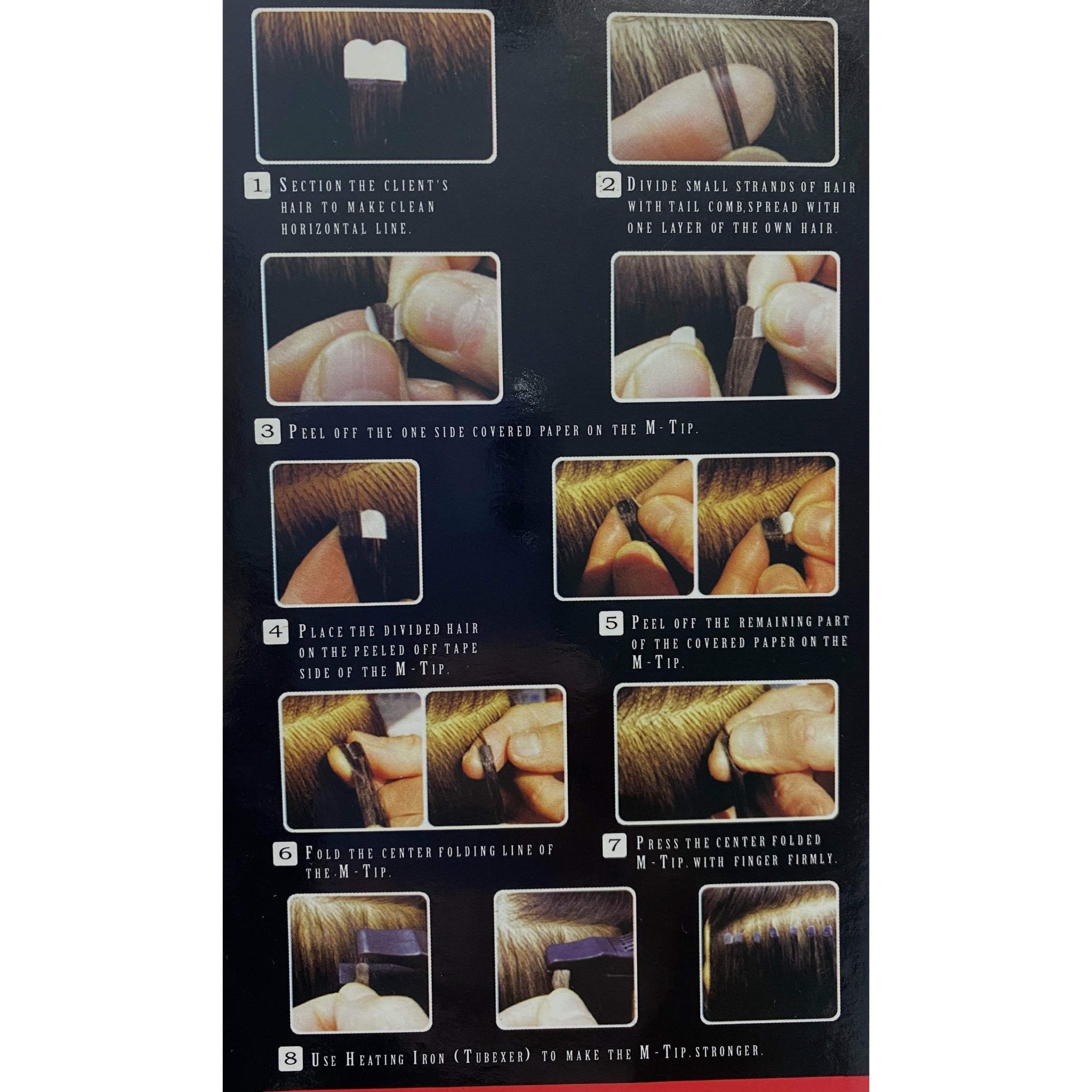 VIP M-Tip System Tape Hair Extensions 100 Strands Wavy 18" - Choose Color