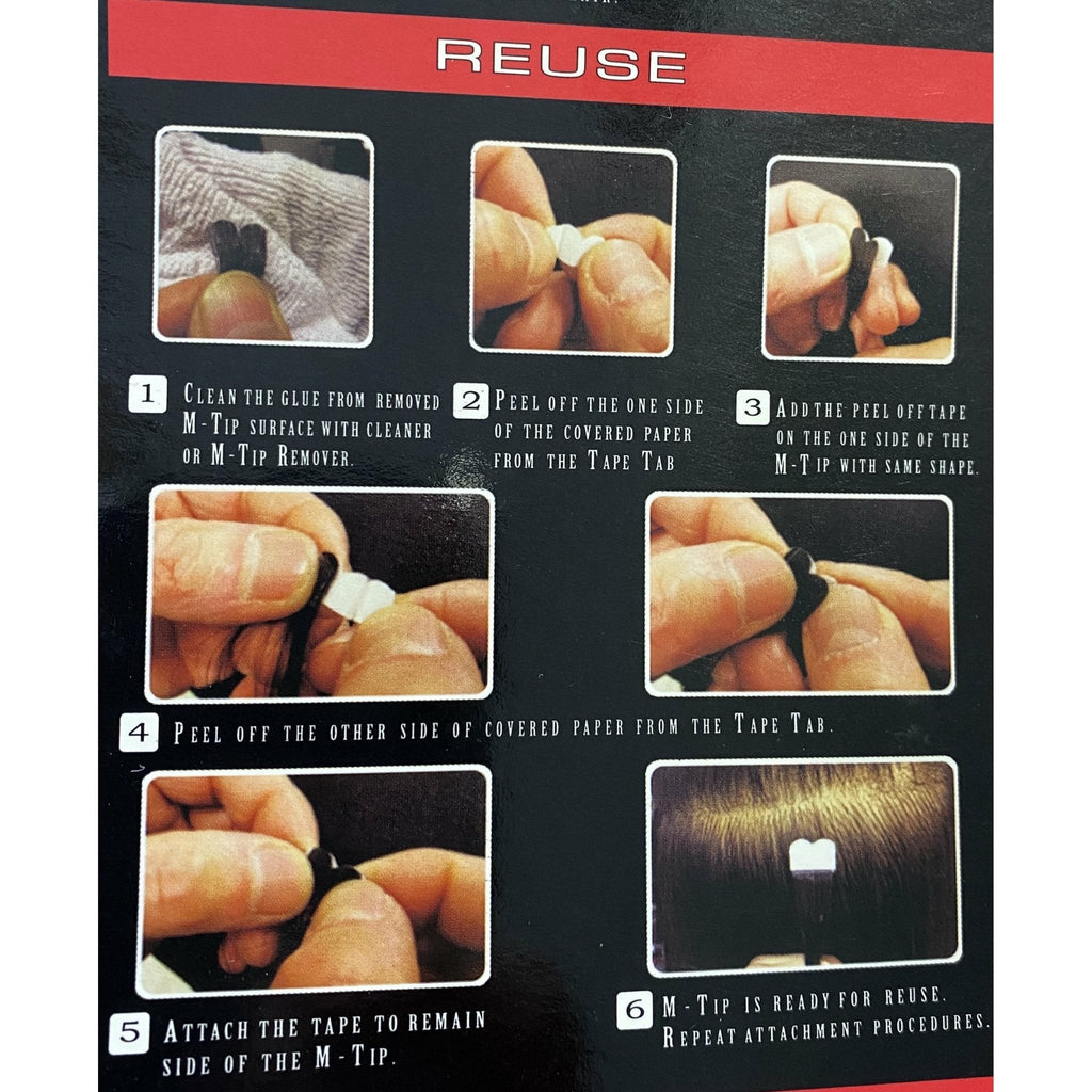 VIP M-Tip System Tape Hair Extensions 100 Strands Wavy 18" - Choose Color