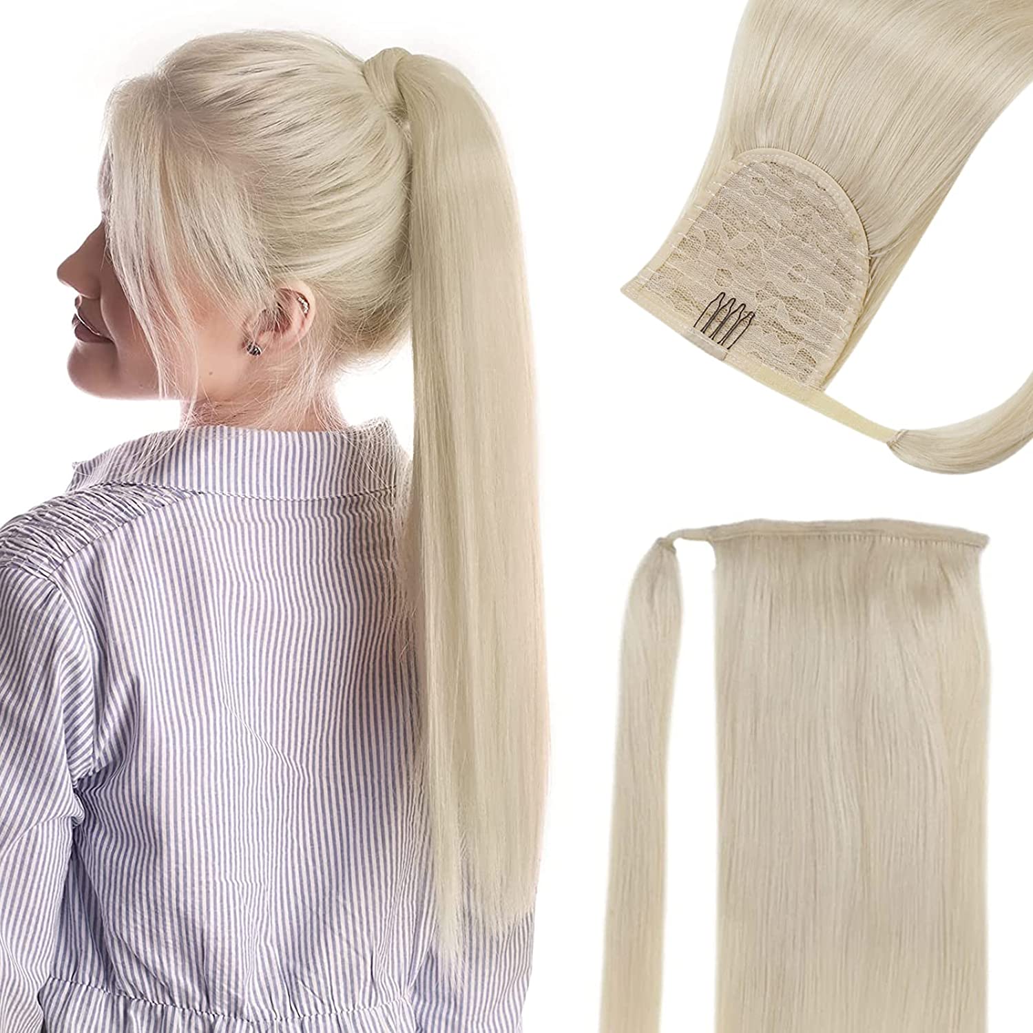 VIP Ponytail Silky 18" 100% Human Hair Extension - Choose Color