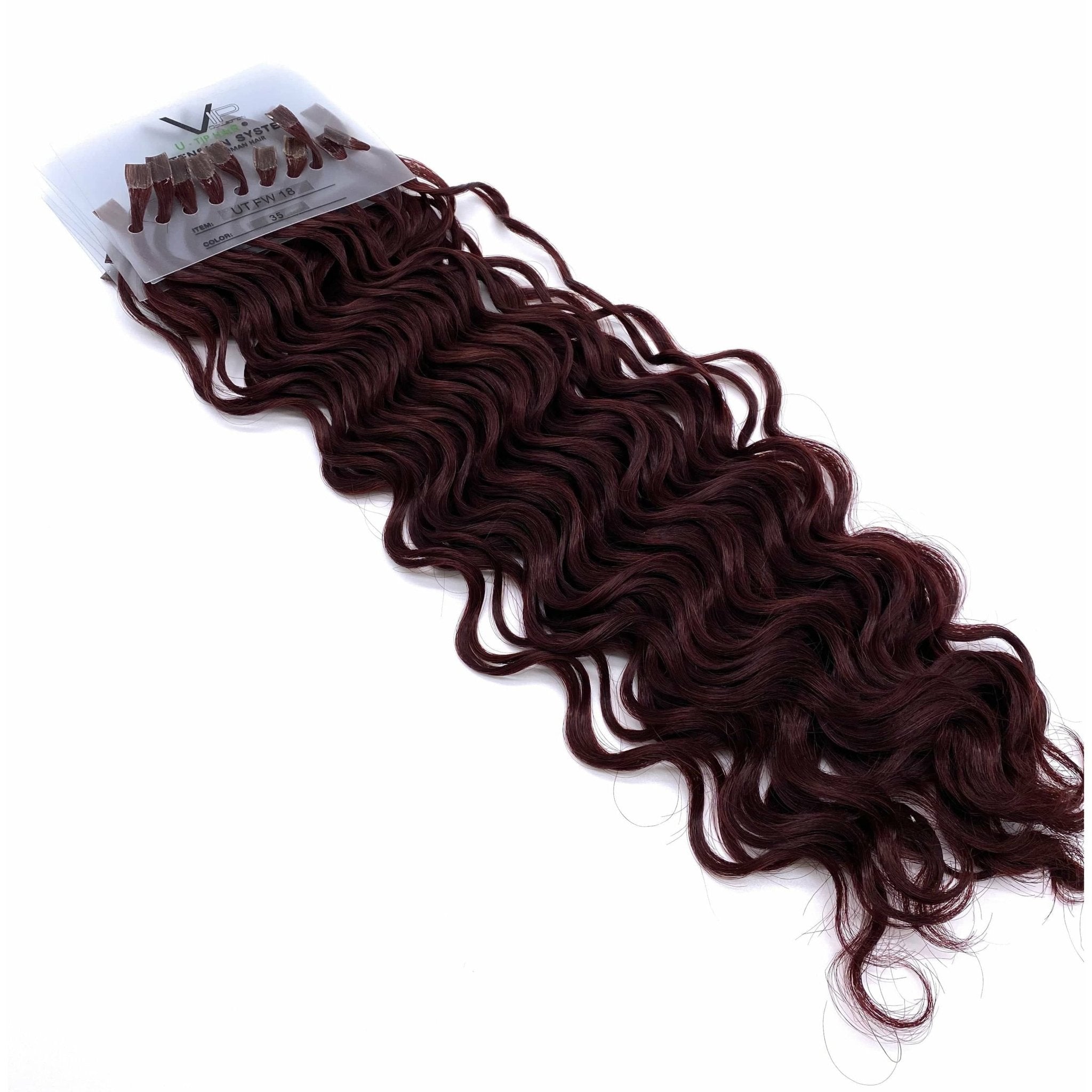 VIP U-Tip System Curly 18" Hair Extensions - Choose Color