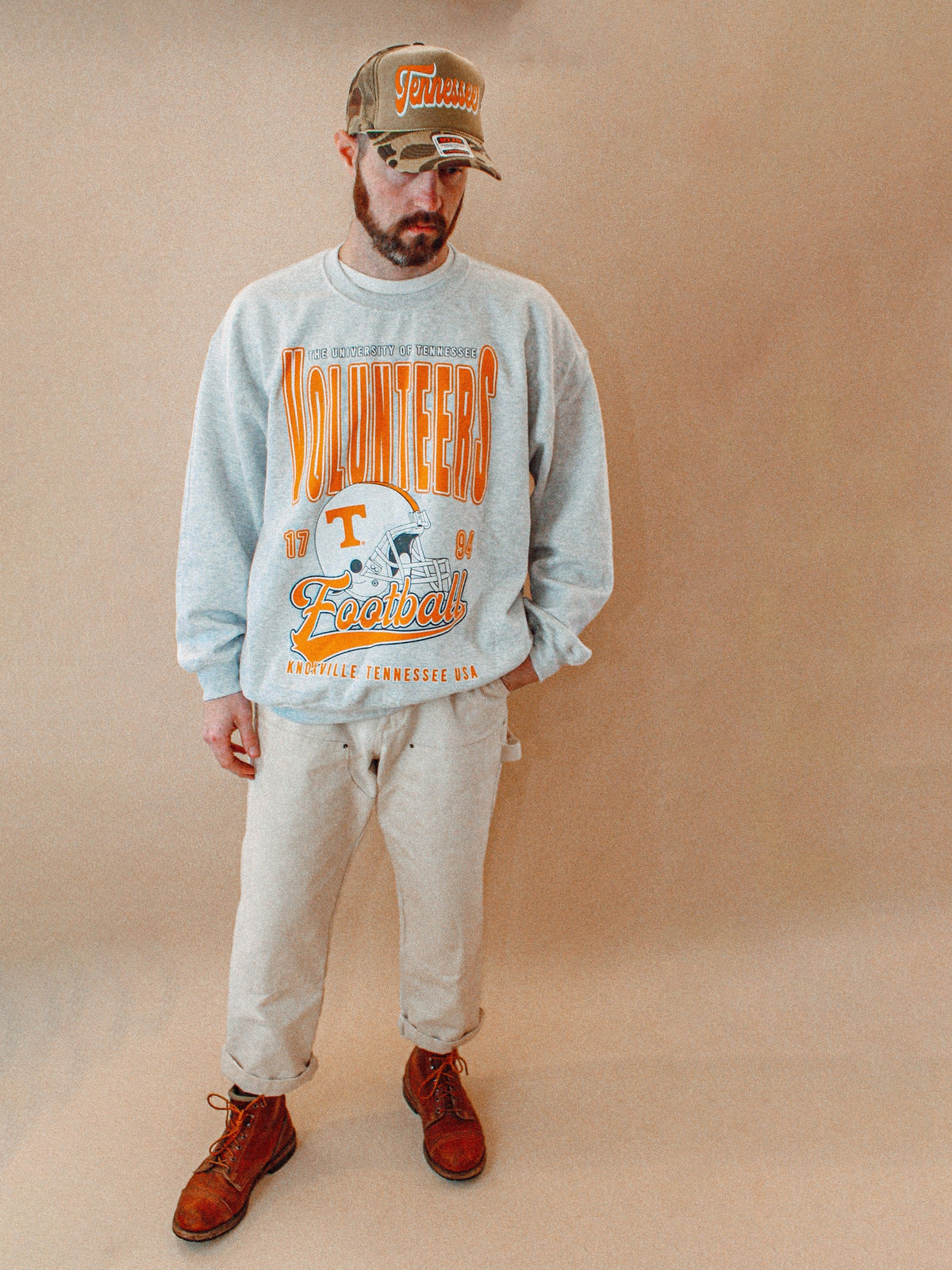 Underground Original Design: Tennessee Volunteers Football Boxy Cotton Sweatshirt