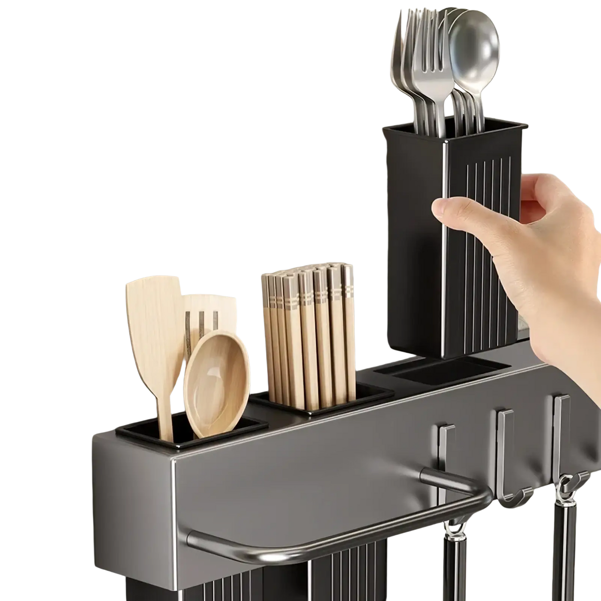 Wall Mounted Kitchen Utensil Holder and Knife Rack
