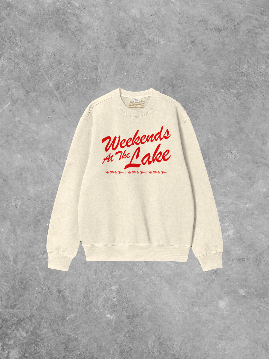 Underground Original Design: Weekends at the Lake Boxy Cotton Sweatshirt
