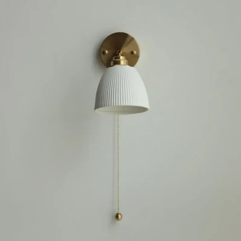 DecorBites™ Ceramic LED Wall Sconce Up Down Rotate Pull Chain Mirror Light