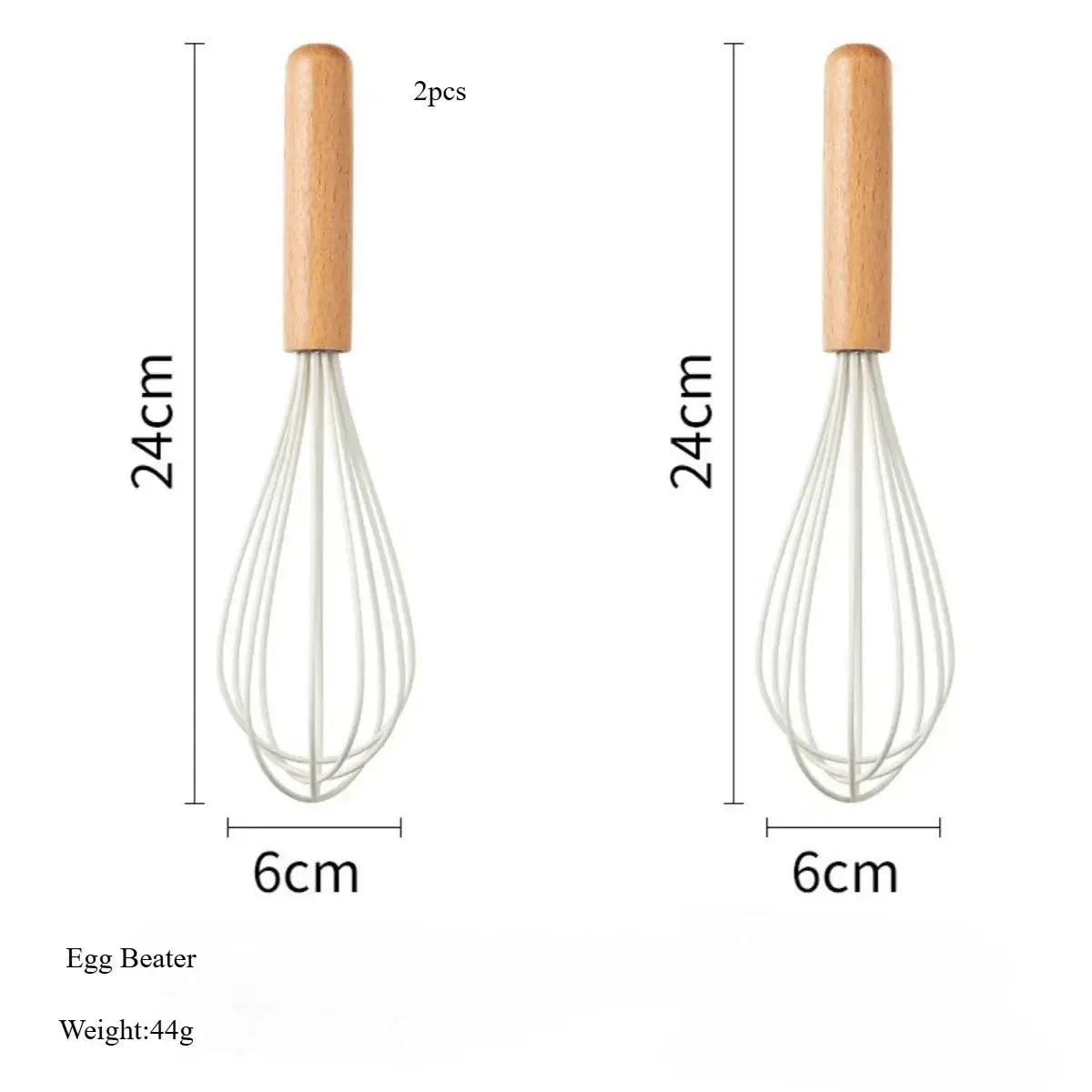 White Silicone Kitchen Utensils Set Wooden Handle