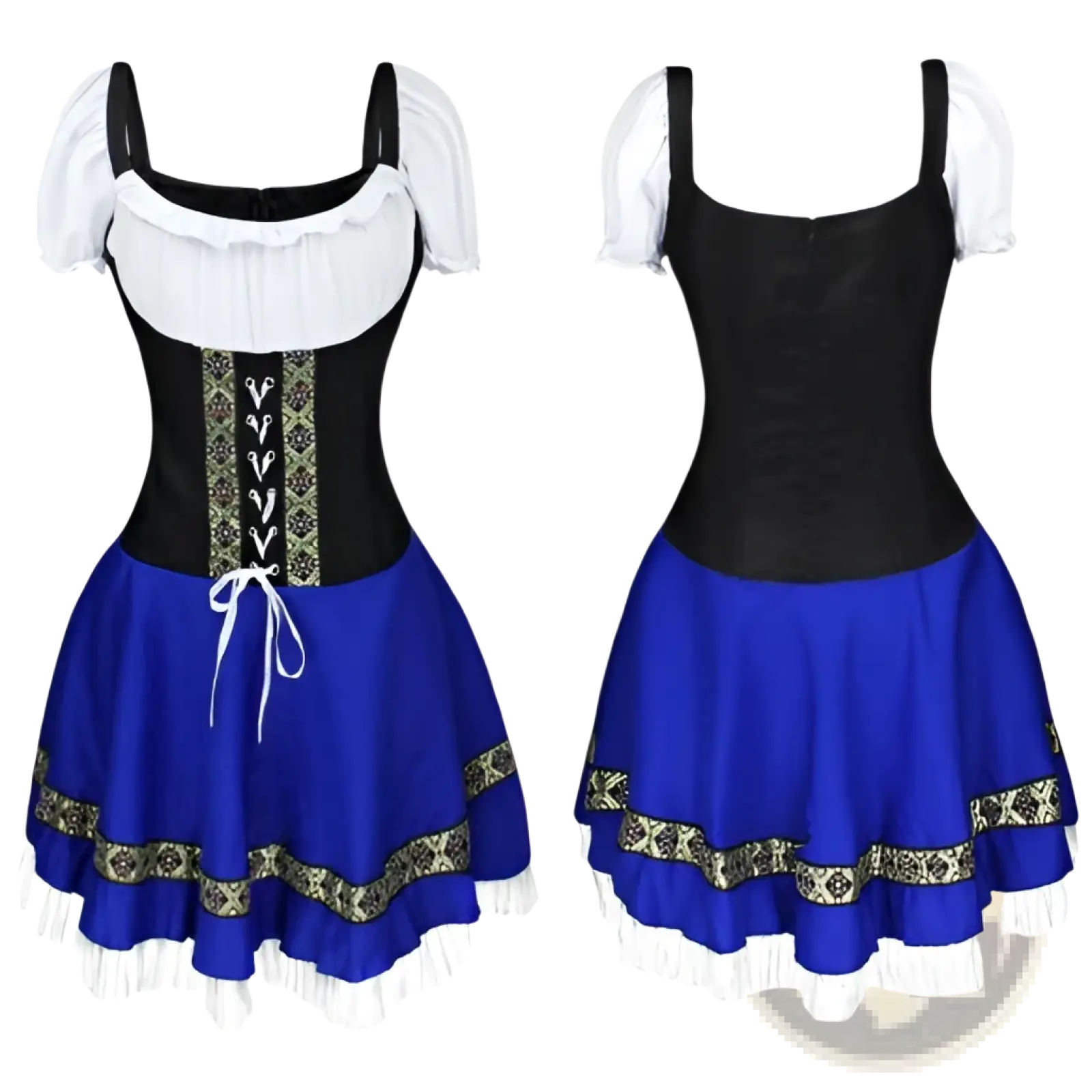Women's Bavarian Corset Style Halloween Dirndl Dress