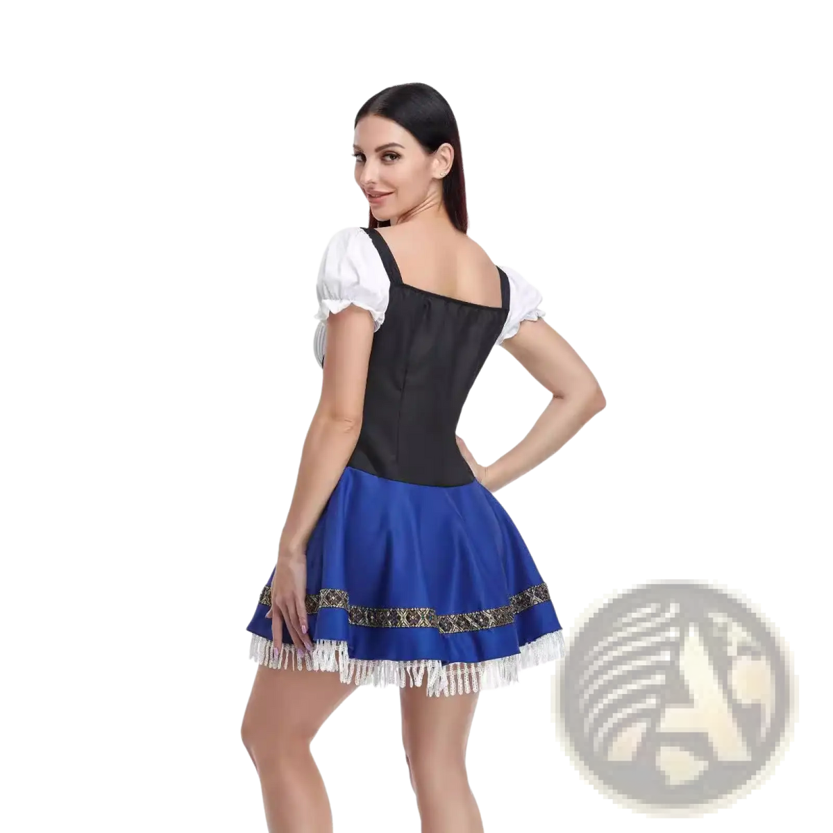Women's Bavarian Corset Style Halloween Dirndl Dress