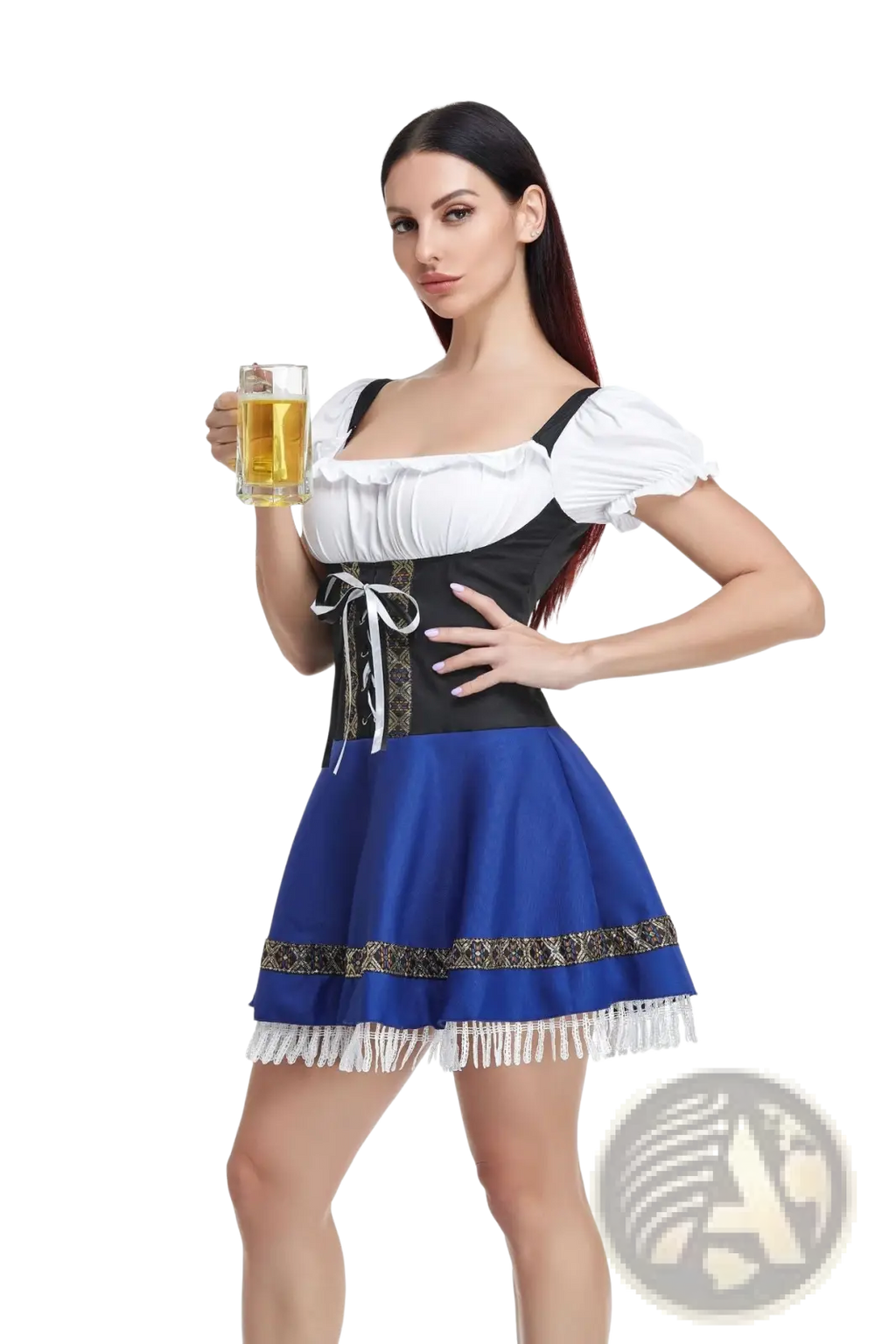 Women's Bavarian Corset Style Halloween Dirndl Dress