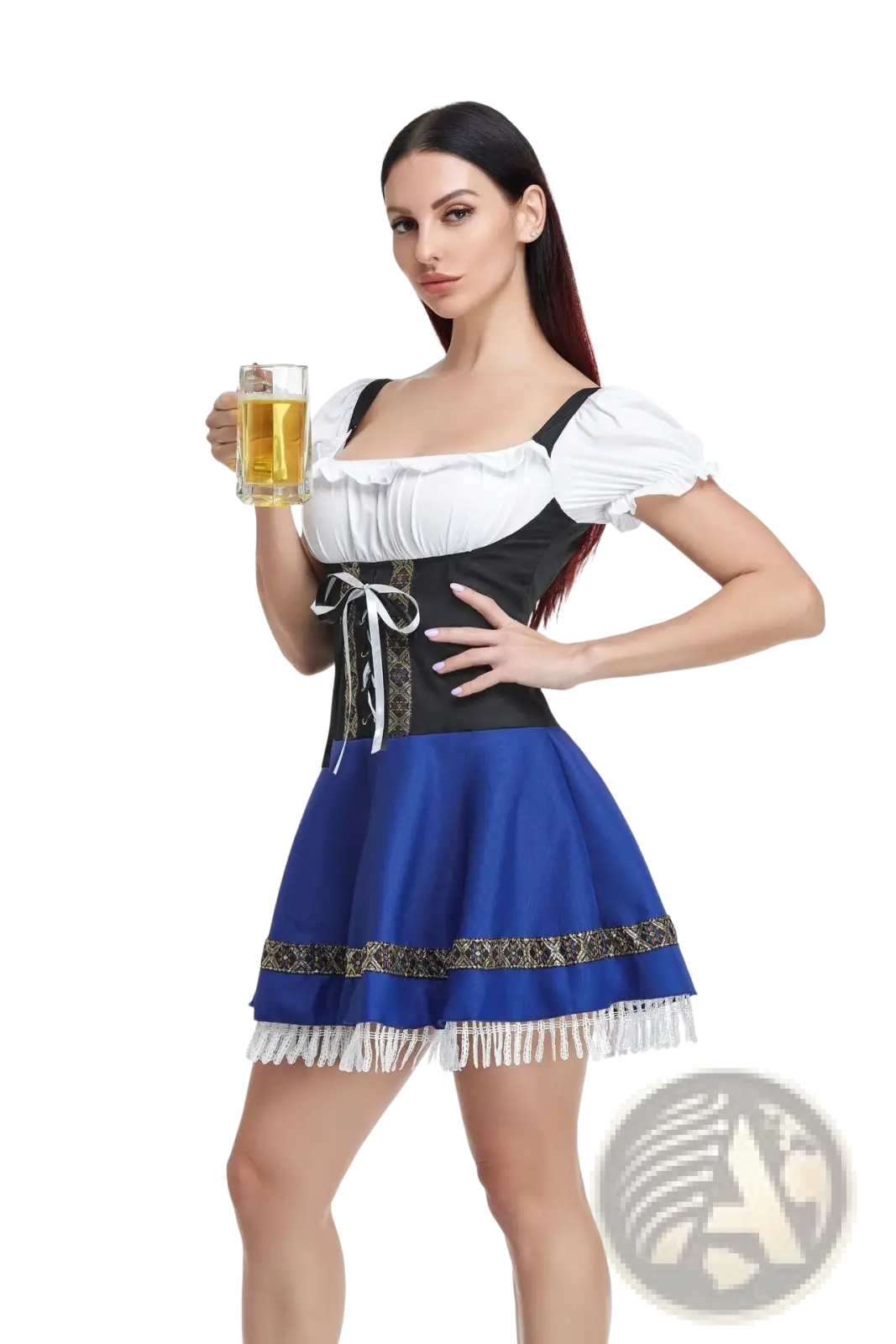 Women's Bavarian Corset Style Halloween Dirndl Dress