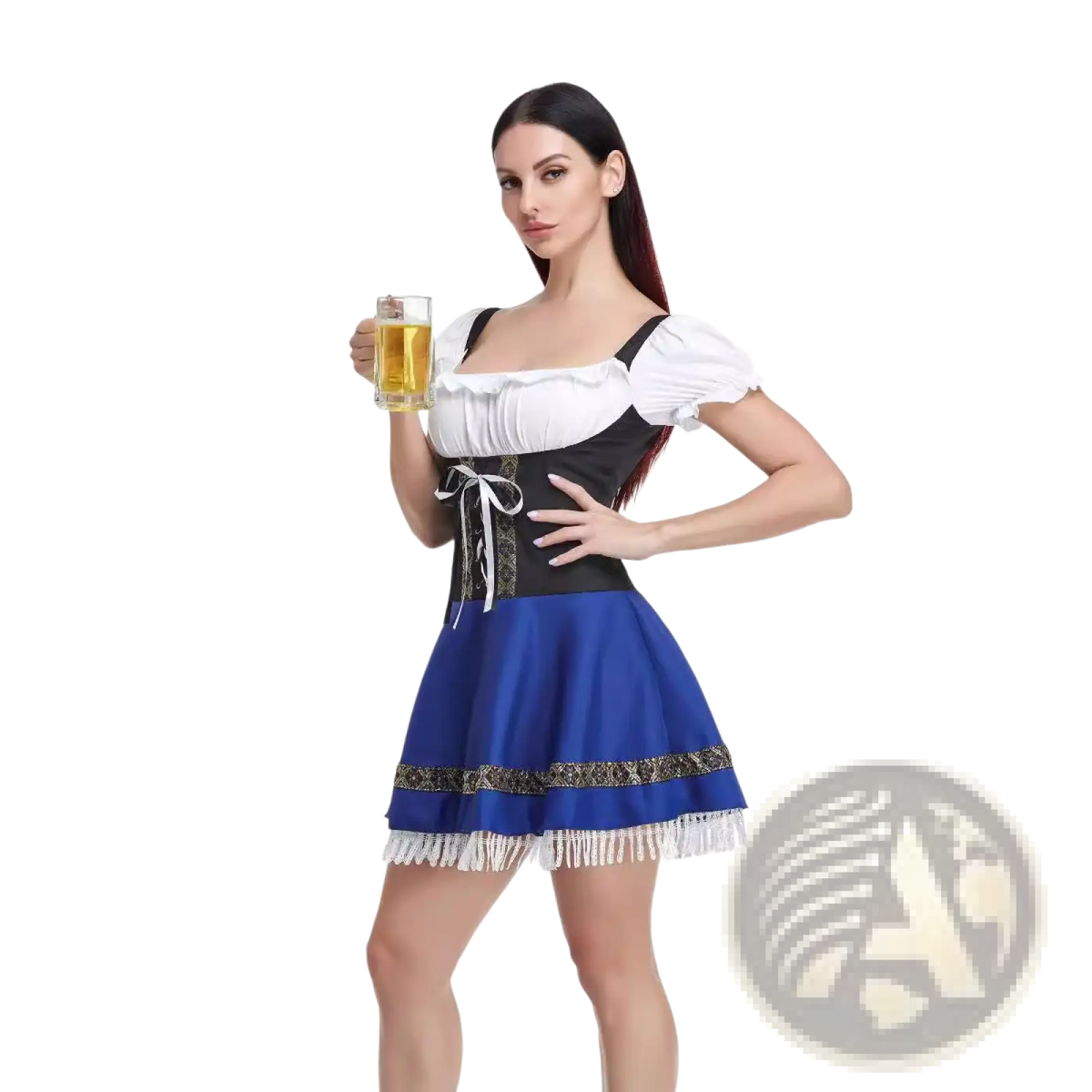 Women's Bavarian Corset Style Halloween Dirndl Dress