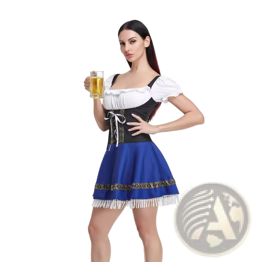 Women's Bavarian Corset Style Halloween Dirndl Dress