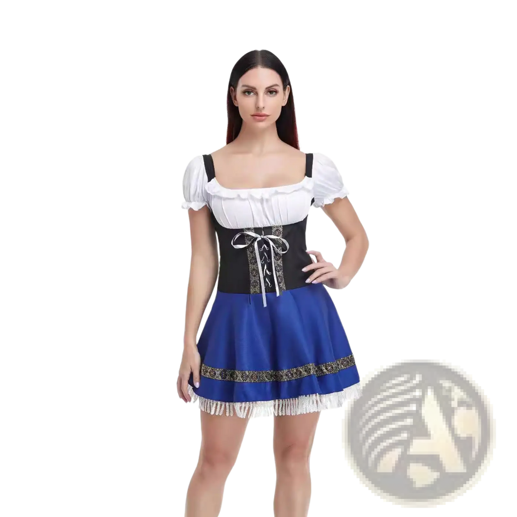 Women's Bavarian Corset Style Halloween Dirndl Dress