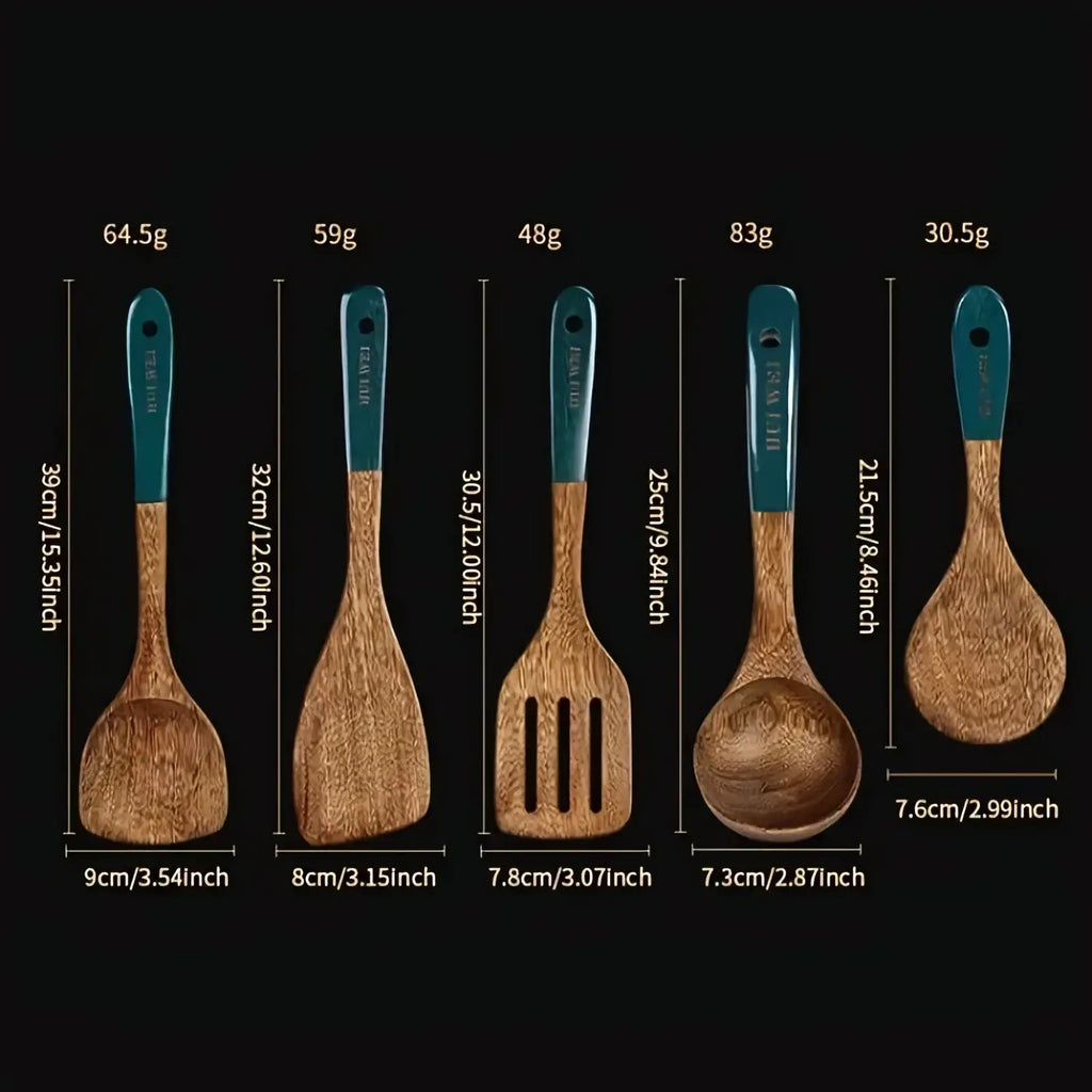 Wooden Cooking Utensil Set Nonstick Safe