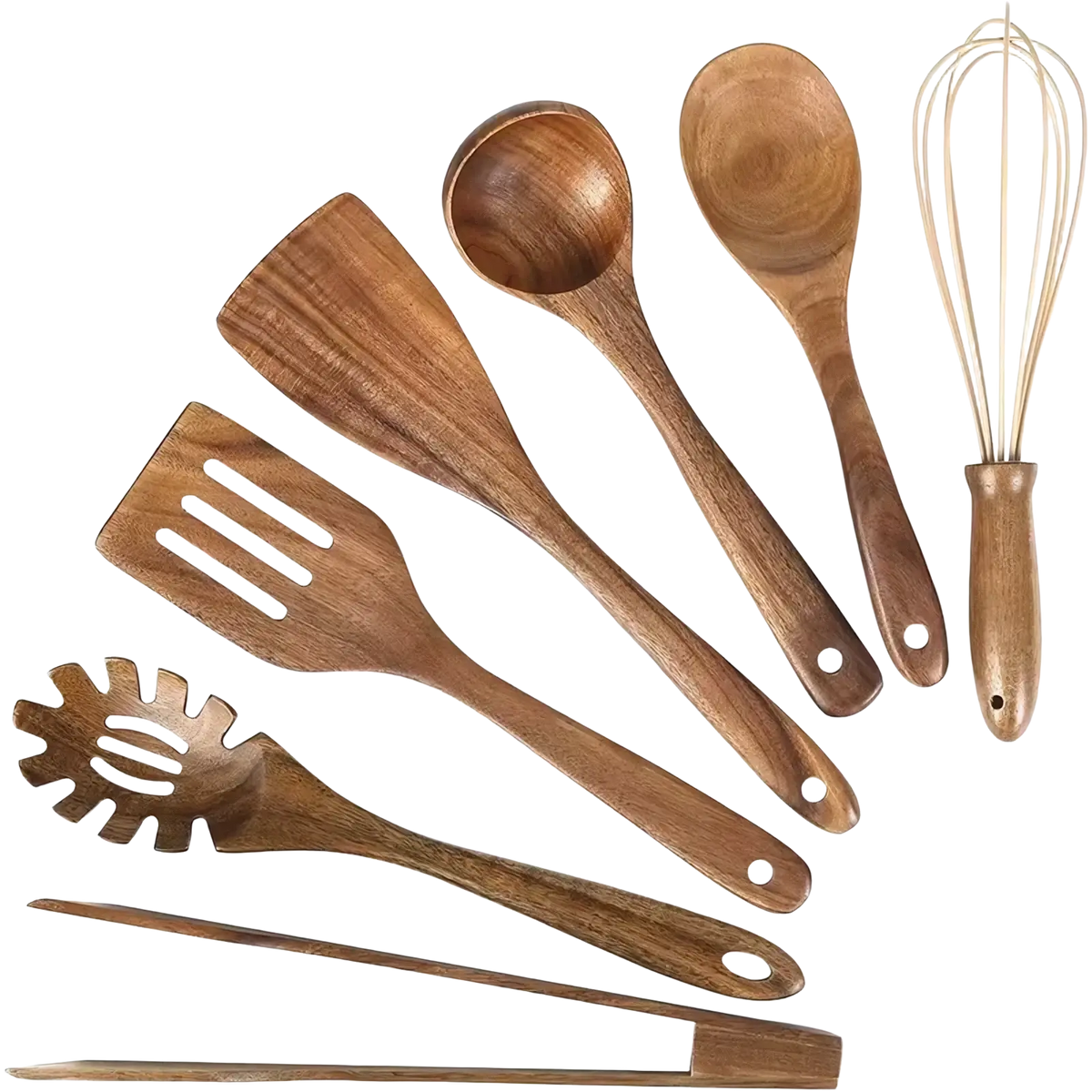 Wooden Kitchen Utensil Set Natural Wood Cooking Tools
