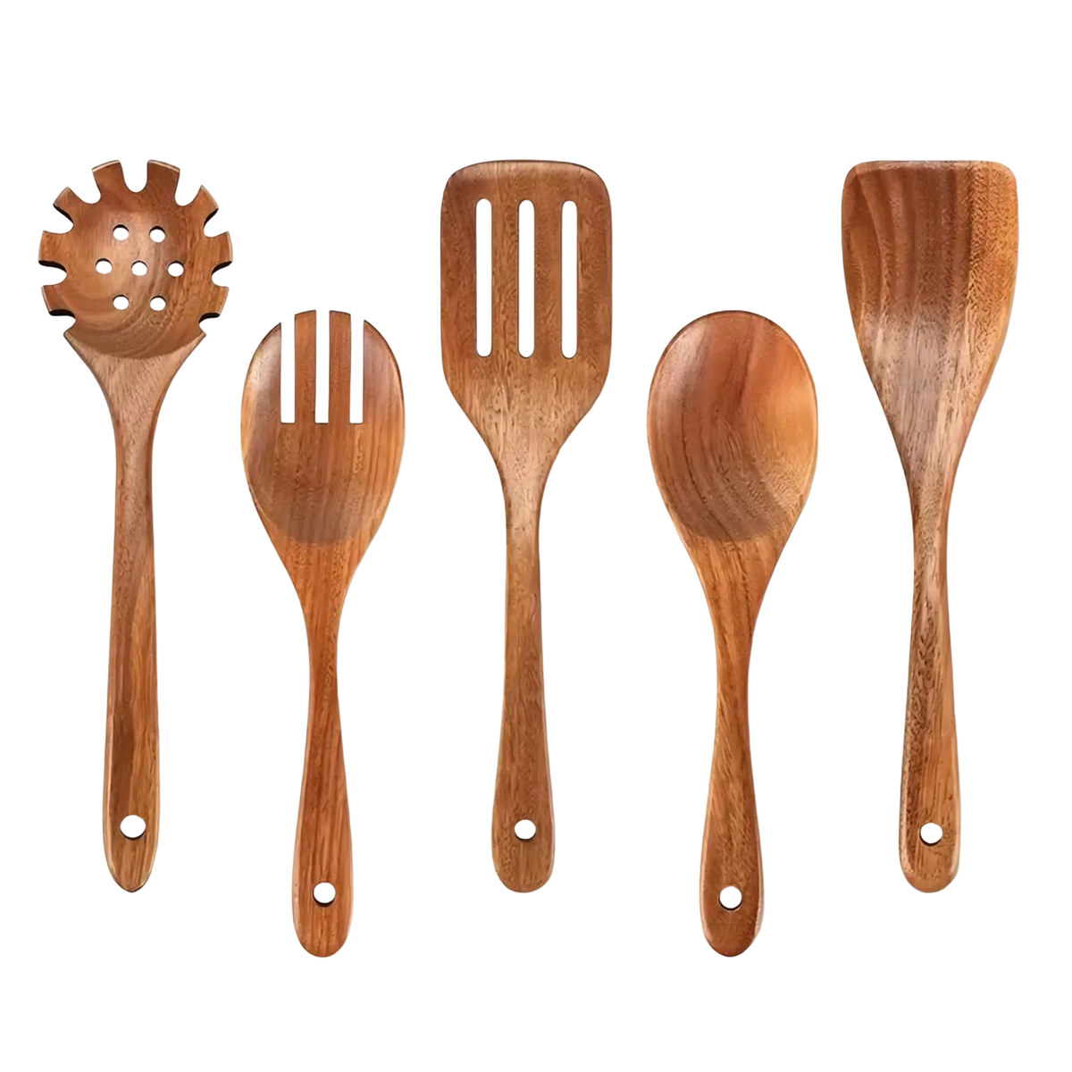 Wooden Kitchen Utensil Set Natural Wood Cooking Tools