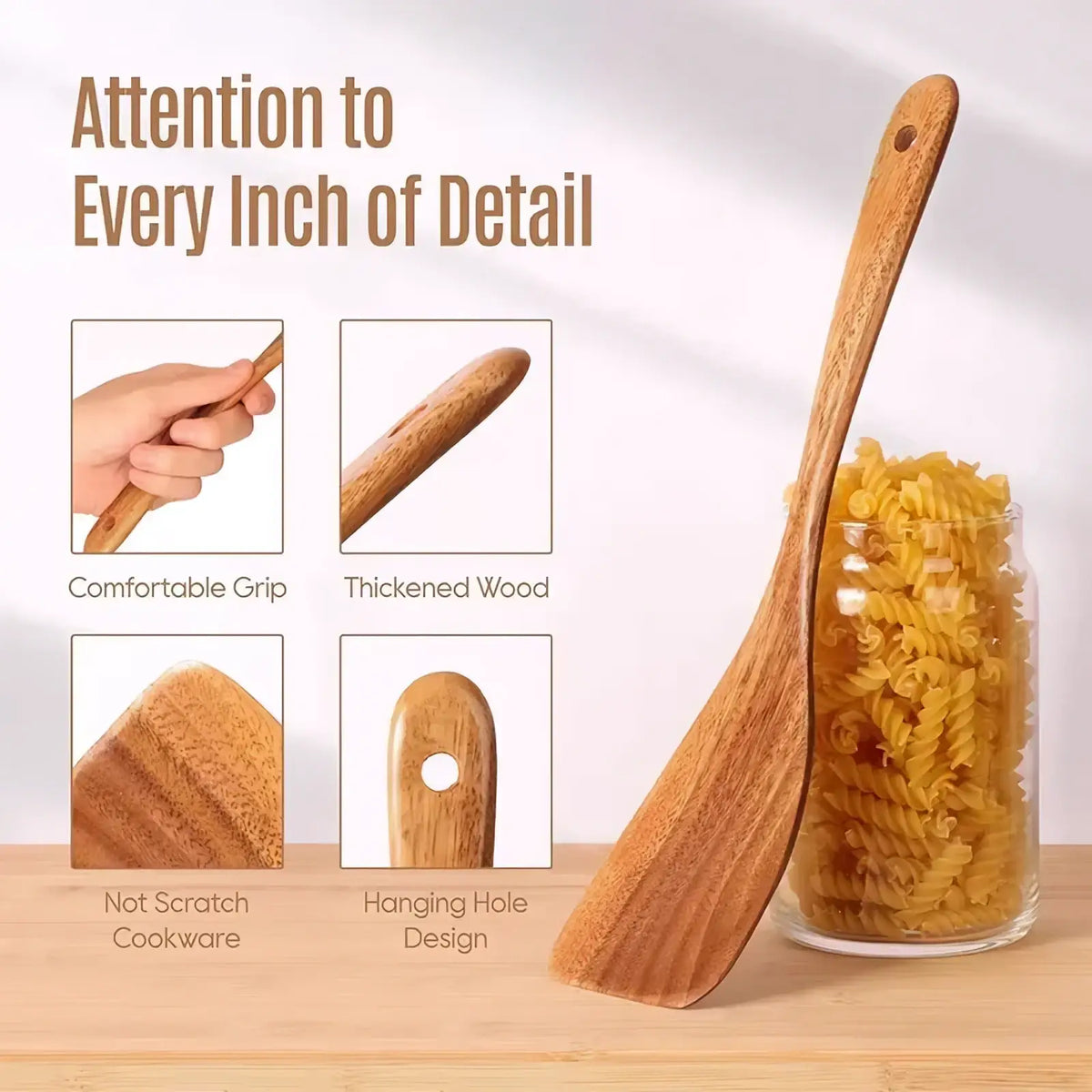 Wooden Kitchen Utensil Set Natural Wood Cooking Tools