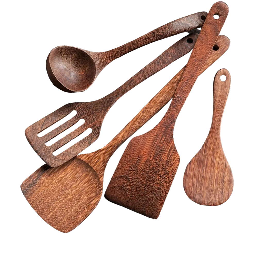 Wooden Kitchen Utensil Set Non-stick Cookware