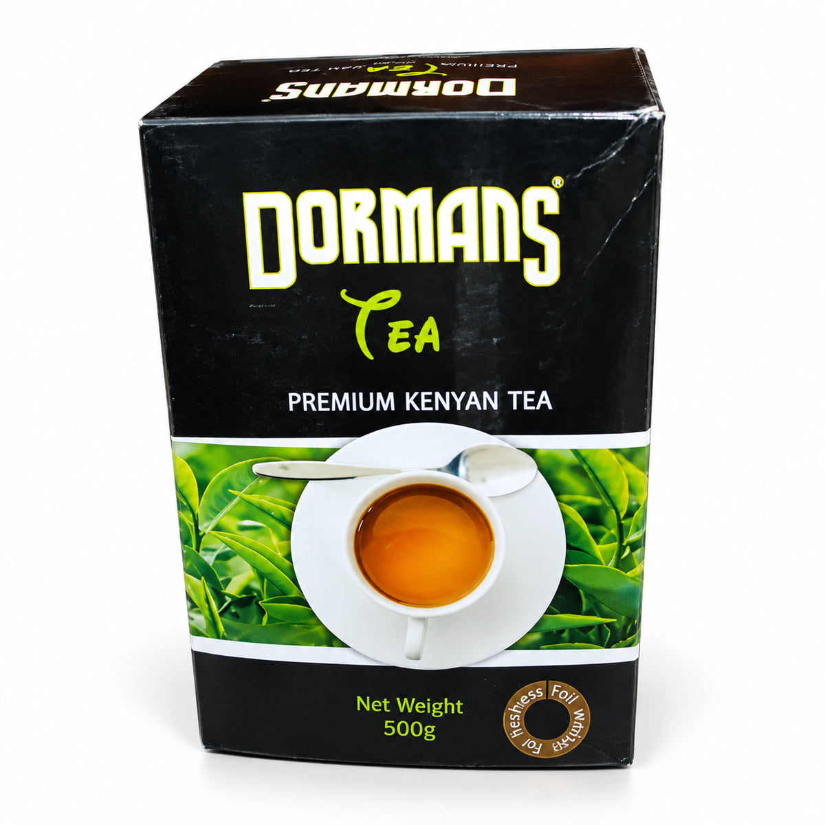 Dormans Premium Kenyan Tea 500g, loose leaf black tea from Kenya’s Rift Valley highlands, with bold flavor, rich color, authentic Kenyan character, and a smooth everyday brewing experience at home.