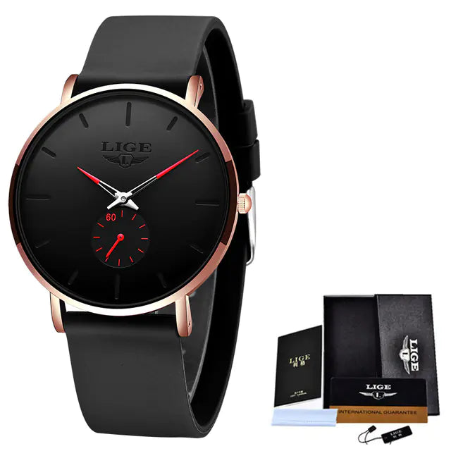 LIGE Ultra-Thin Quartz Luxury Watch