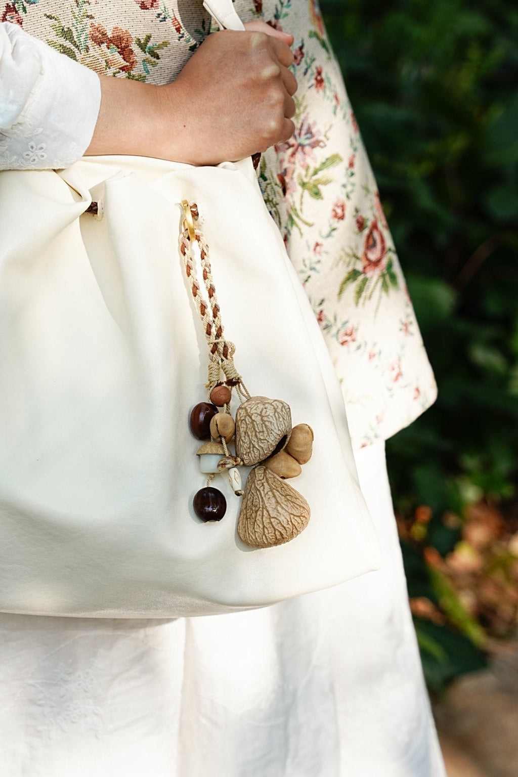 "Acorn Harvest" Bodhi Seed Braided Charm
