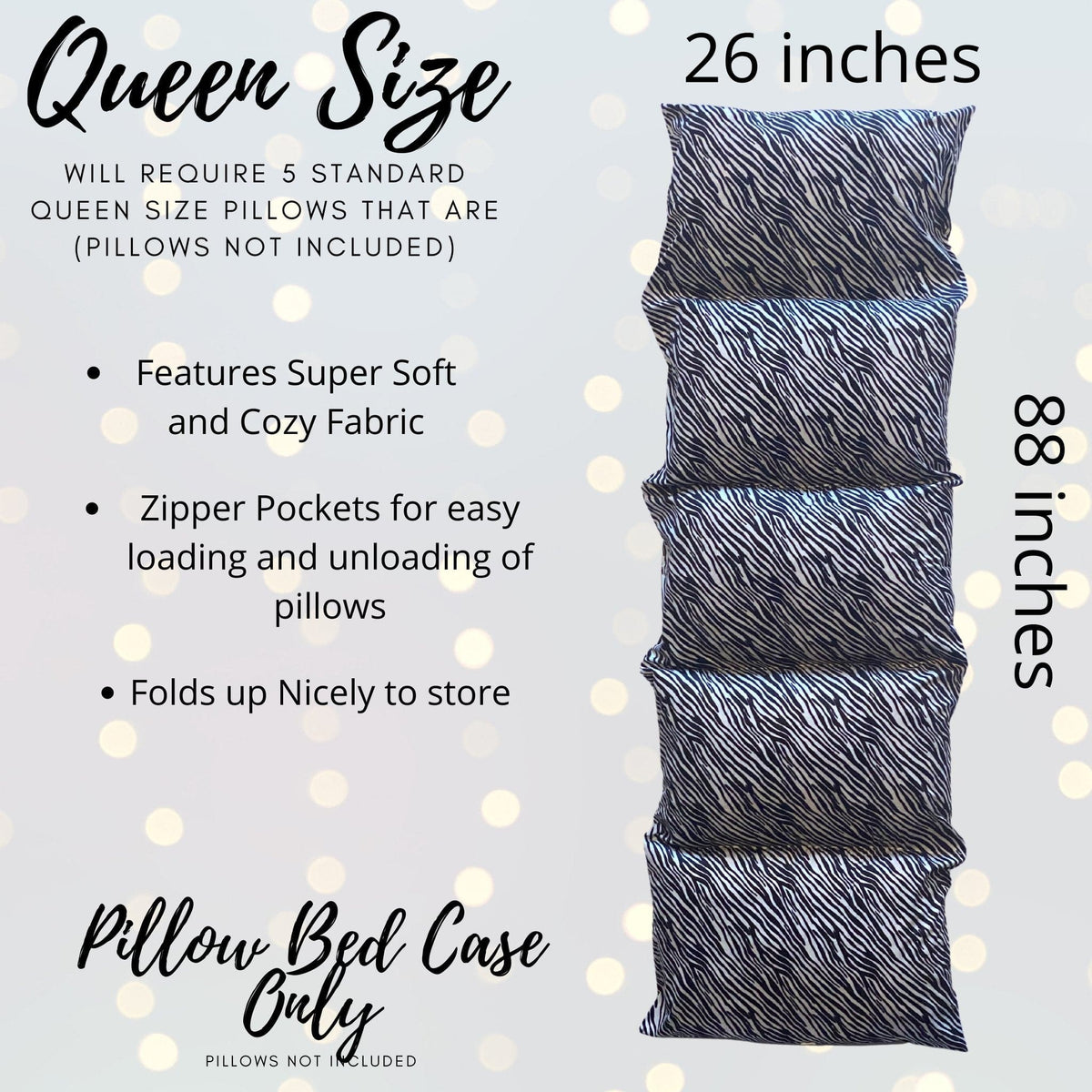 Zebra Kids Pillow Bed, Floor Lounger
